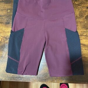 RVCA Sport leggings Burgundy